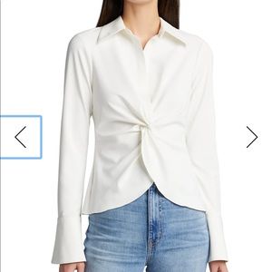 Cinq a sept ivory blouse size large